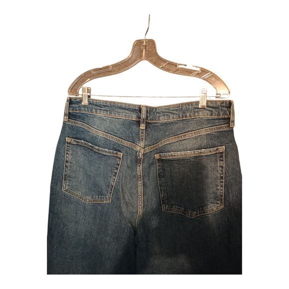 Old Navy O.G. Straight High Rise Ankle Raw Hem‎ Ripped Women's Size 16 Tall #3 - Picture 6 of 11